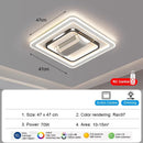 Ljojo Modern Minimalist Fan Light Fixture for Living Room - Indoor Ceiling Fans Lighting