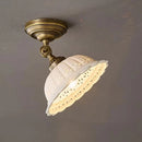 Italian LED Decor Ceiling Light Fashion High-end Copper Ceramic Glass Home Lamp Bar Bedroom Foyer Lighting Fixtures - Ljojo