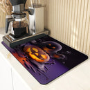 Halloween Pumpkin Head Ghost Absorbent Drying Mat by Ljojo