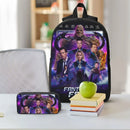 Ljojo 3Pcs Fantastic Four School Bag Set for Girls Boys & Pen Backpack Lunch Box