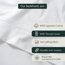 Ljojo 1000TC Egyptian Cotton Bed Sheet Set - Double King Queen Size Luxury Bedding