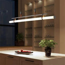 Ljojo Mid Century Modern Tube Chandelier in Black and Gold