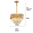 Crystal Pendant Light Modern Luxury Chandelier for Dining Room Bedroom - Ljojo