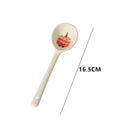 Cute Boba Ceramic Soup Spoon Set by Ljojo: Hand Painted Long Handle Kitchen Accessories