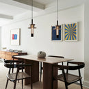 Gray Glass Pendant Light Dimmable Wire Length-Adjustable for Bedroom and Kitchen by Ljojo
