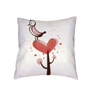 Ljojo Love Birds Red Tree Cushion Cover - Bedroom Decor Pillowcases