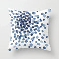 Blue Marble Geometric Cushion Cover 45x45cm for Home & Office Decor by Ljojo