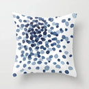 Blue Marble Geometric Cushion Cover 45x45cm for Home & Office Decor by Ljojo
