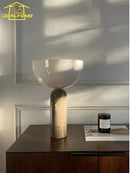 LED Mushroom Table Lamp Modern Marble Light Fixtures for Home Decor Bedroom Living Room by Ljojo