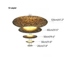 Ljojo American Circular Villa Metal LED Pendant Light Luxury Vintage Chandelier