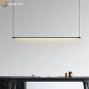 LED Chandelier: Modern Nordic Strip Black Lighting by Ljojo