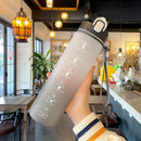 Ljojo 1L Sport Water Bottle with Straw - Portable Gym Fitness Hydration Jug