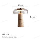 Ljojo Luxury Glass Table Lamp for Bedside and Living Room