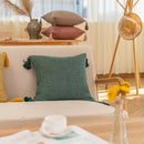 Ljojo Linen Tassel Throw Pillow Covers - Boho Farmhouse Home Decor