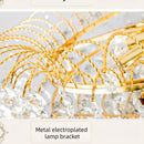 Ljojo Crystal Ceiling Chandelier Nordic Golden Living Room Pendant Lamp Fixture