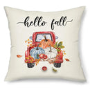 Harvest Pumpkin Truck Maple Leaf Pillow Case for Autumn Home Decor - Ljojo