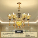 Ljojo Luxury Crystal Chandelier Lamp for Living Room Bedroom Decor Atmosphere Lighting