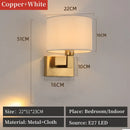 LED Wall Lamp Round Fabric Lampshade With 3W Spotlight Reading Light Sconce by Ljojo