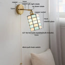 Ljojo LED Wall Light Fixture Kids Room Decor Glass Bedroom Lamp