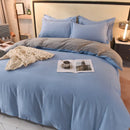 Ljojo 2024 Luxury Cotton Thickened Solid Color Four-Piece Set