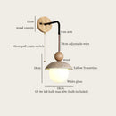 Ljojo LED Wall Sconce Lamp, Nordic Modern Design, Adjustable Yellow Travertine Light for Living Room