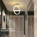 Modern LED Dimmable Ceiling Light 2 Ring Creative Living Room Hallway Balcony Office Lighting by Ljojo