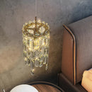Modern Crystal Round Dining Room Pendant Light Fixture Luxury Indoor Lighting Gold/Chrome LED Bedroom - Ljojo