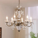 French Crystal Chandelier Retro Light Luxury Living Room Main Light by Ljojo - High-End Dining Room Bedroom Light
