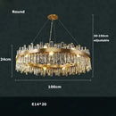 Ljojo Crystal Chandelier Modern Minimalist Living Pendant Light Luxe Kitchen Island Fixture