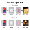 Ljojo LED Cell Phone Fill Light - Portable Handheld Clip-on for Live Meeting Selfie Photography