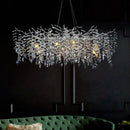 Ljojo Luxury Crystal Pendant Chandelier Chrome Gold Suspension Lamp