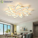 LED Flower Shaped Ceiling Light: Modern Nordic Stylish Chandelier for Living Dining Room by Ljojo