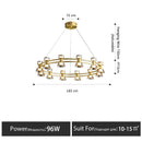 Nordic Glass Led Chandelier for Living Dining Room Kitchen - Ljojo Home Decor Lighting