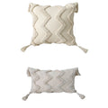 Bohemian Tufted Pillow Cover with Moroccan Embroidery by Ljojo