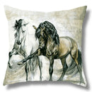 Fine Horse Print Cushion Cover for Home Decor by Ljojo