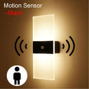 Ljojo LED Wall Lamp | Motion Sensor Switch | Acrylic Night Light for Bedroom