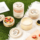 Ljojo Leak-proof Bento Box : Transparent Microwave Safe Lunch Box With Handle
