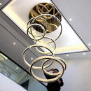 Ljojo Luxury Crystal Living Room Chandelier - Modern Stair Pendant Lamp and Ceiling Light