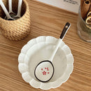 Ceramic Kawaii Spoon Set by Ljojo: Hand Painted Long Handle Soup & Dessert Spoons