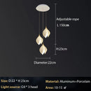 Ljojo Magnolia Chandelier: Luxury Adjustable Pendant Light for Staircase, Restaurant, Hotel