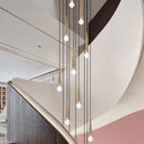 Ljojo Luxury LED Staircase Chandelier: Modern Crystal Lighting Fixture