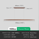 Medieval Bauhaus Walnut Wood Linear LED Pendant Lights for Living Room by Ljojo