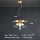 Modern LED Chandelier: Round Tube Ceiling Light for Living Room by Ljojo