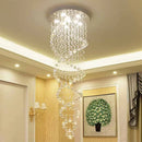 Ljojo LED Spiral Crystal Chandelier for Modern Living Room & Hotel Hall