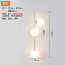 Glass Led Wall Lamp for Living Room Bedroom Dining Bedside by Ljojo