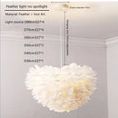 LED Feather Chandelier Pendant Light Modern Living Room Wedding Decor Luster by Ljojo