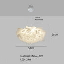 Nordic Cream Acrylic LED Pendant Lights Chandeliers for Master Bedroom by Ljojo