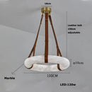 Ljojo Marble Leather LED Pendant Light for Bedroom & Living Room