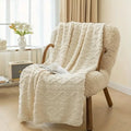 Ljojo Luxe Fleece Blanket: Ultra-Soft Plush Bed Couch Throw Cozy Flannel Air-Conditioning Blanket
