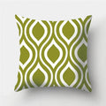 Army Green Geometric Printed Pillowcase by Ljojo for Living Room and Bedroom Decor